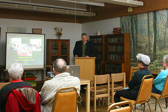 Presenting at the Oakley Public Library in Oakley, Kansas.