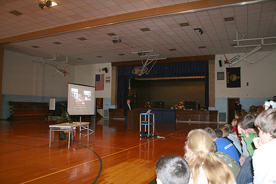 My center-court presentation in the gym at Norton Junior High School - Norton, Kansas.