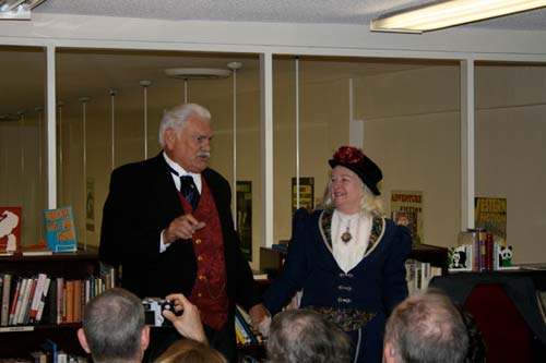 Robert Baum (a great-grandson!) and his wife Clare, in character as L. Frank Baum and Maud Gage Baum, performing a sketch about Frank’s creative process inventing Oz. Truly charming!