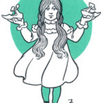 The Silver Shoes as depicted by the original Oz illustrator W.W. Denslow.