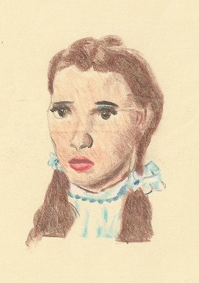 Color pencil sketch of Dorothy.