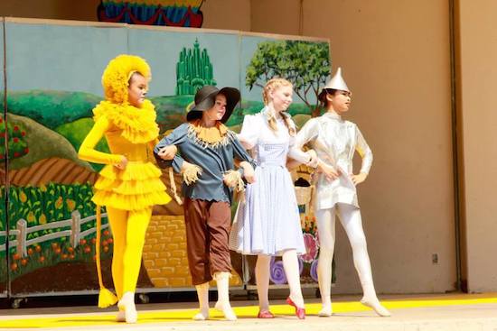 Photo of the Kansas Ballet Academy performing "The Wizard of Oz." The Colombian Theatre, Wamego, Kansas.